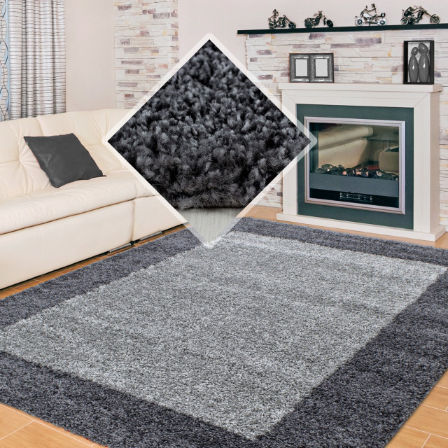 Muratap Basic shaggy kader vloerkleed hoogpolig- 120x170 cm 1128537 large