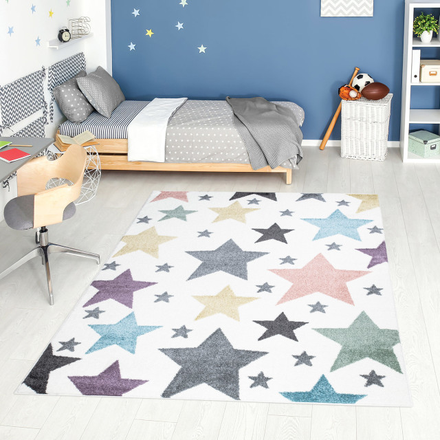 Muratap Vloerkleed stars laagpolig anime kids creme 120x170 cm 2387934 large