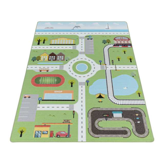 Muratap Play vloerkleed kinderkamer verkeer laagpolig 80x120 cm 1283539 large