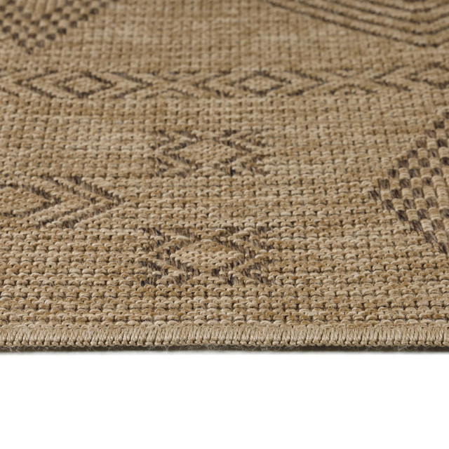 Muratap Natur vloerkleed dhaka buitenkleed sisal laagpolig indoor en outdoor beige 80x150 cm 2447418 large