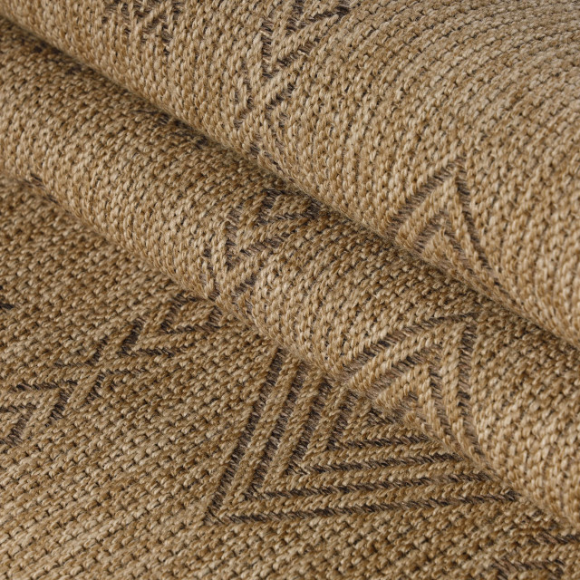 Muratap Natur vloerkleed dhaka buitenkleed sisal laagpolig indoor en outdoor beige 80x150 cm 2447418 large