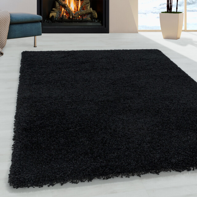 Muratap Monaco soft shaggy hoogpolig vloerkleed black- 80x250 cm 1219851 large