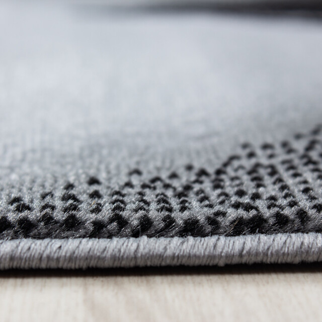 Muratap Plus vloerkleed laagpolig tapijt woonkamer grijs / zwart- 80x150 cm 1129277 large