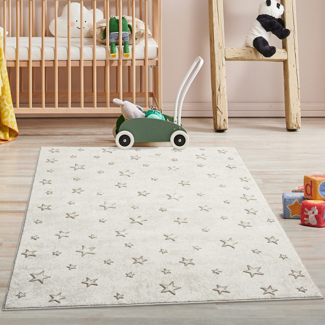 Muratap Mara vloerkleed kinderkamer creme laagpolig- 160x230 cm 2832417 large