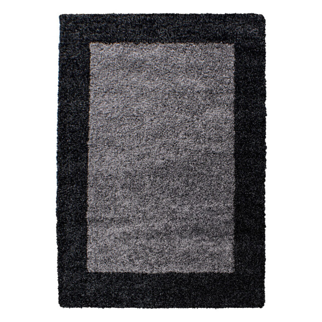 Muratap Basic shaggy kader vloerkleed / grijs hoogpolig- 160x230 cm 1128548 large