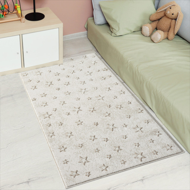 Muratap Mara vloerkleed kinderkamer creme laagpolig- 160x230 cm 2832417 large