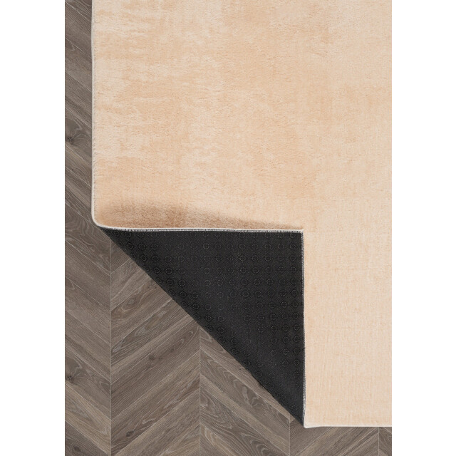 Muratap Samba soft fluffy vloerkleed laagpolig donker beige- 80 cm rond 2490229 large