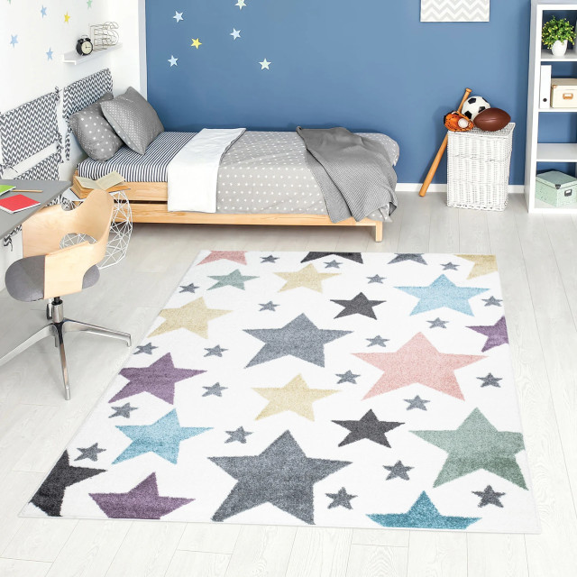 Muratap Vloerkleed stars laagpolig anime kids creme 140x200 cm 2387933 large