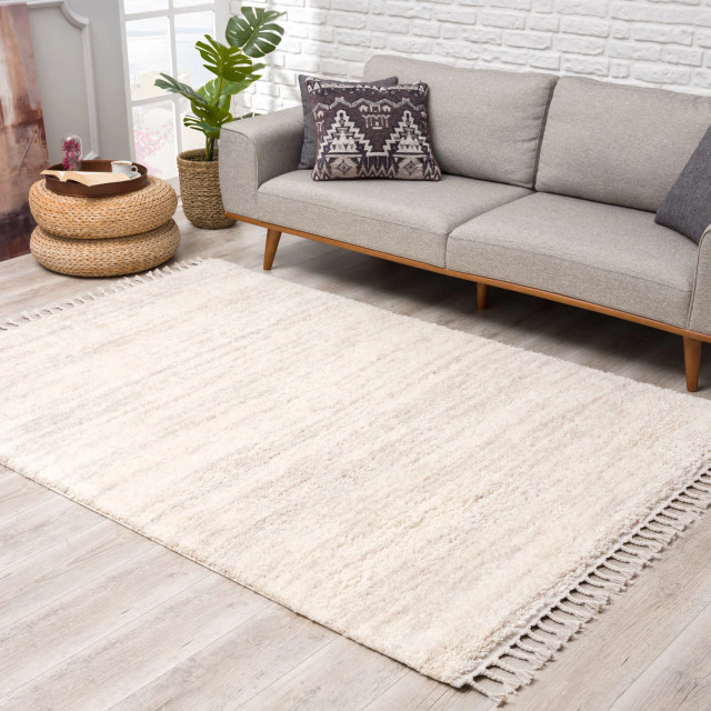 Muratap Vloerkleed hoogpolig shaggy in creme modern scandinavisch- 240x340 cm 2046002 large