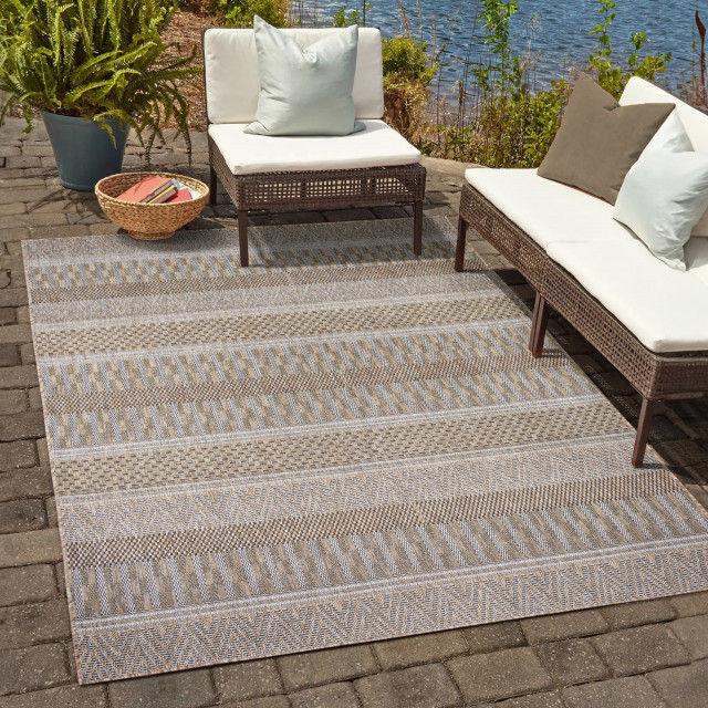 Muratap Uni binnen en buiten vloerkleed solid outdoor laagpolig tapijt 120x170 cm 2873386 large