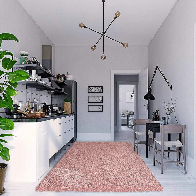 Muratap Loca shaggy vloerkleed licht roze hoogpolig- 60x110 cm 1130434 large