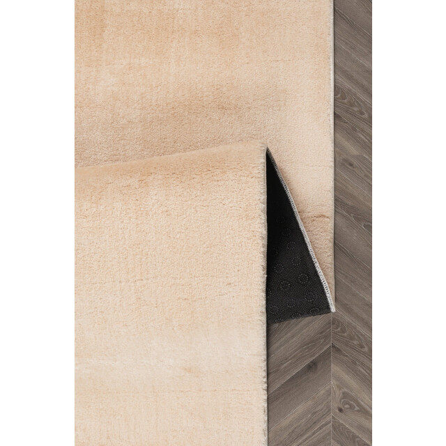 Muratap Samba soft fluffy vloerkleed laagpolig donker beige- 80 cm rond 2490229 large