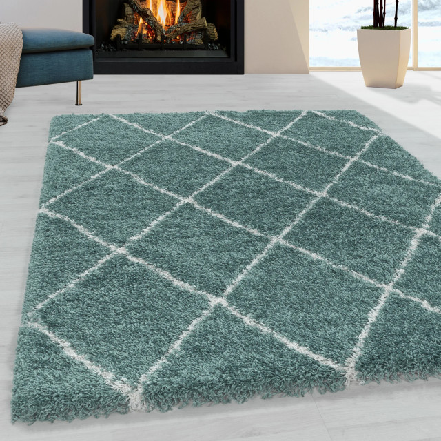 Muratap Harmony soft shaggy hoogpolig vloerkleed / turquoise- 160x230 cm 1219751 large