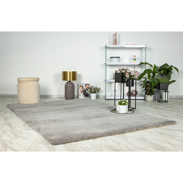 Muratap Outlet dream vloerkleed hoogpolig tapijt soft effen grijs- 200x290 cm 3239138 large