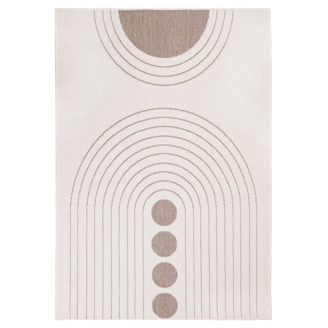 Muratap Duo binnen en buiten vloerkleed dubbelzijdig outdoor laagpolig tapijt creme 120x170 cm 2891726 large