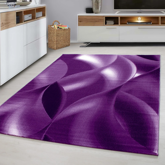 Muratap Plus vloerkleed laagpolig tapijt woonkamer paars- 80x300 cm 1129266 large