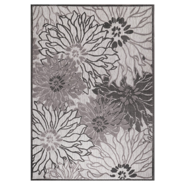 Muratap Binnen en buiten vloerkleed floral outdoor laagpolig tapijt 200x290 cm 2012037 large