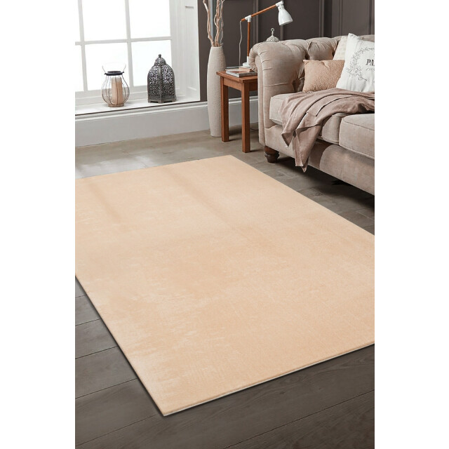 Muratap Samba soft fluffy vloerkleed laagpolig donker beige- 80 cm rond 2490229 large
