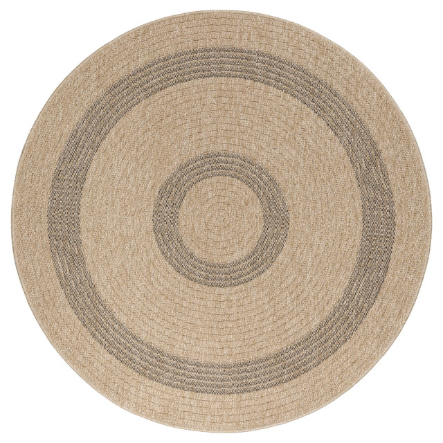 Muratap Natur vloerkleed berlin rond buitenkleed sisal laagpolig indoor en outdoor 160 cm rond 2447461 large