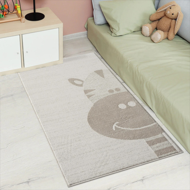 Muratap Mara vloerkleed kinderkamer creme laagpolig- 80x150 cm 2832432 large