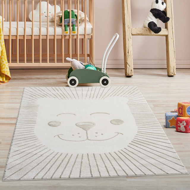 Muratap Mara vloerkleed kinderkamer creme laagpolig- 120x160 cm 2832437 large