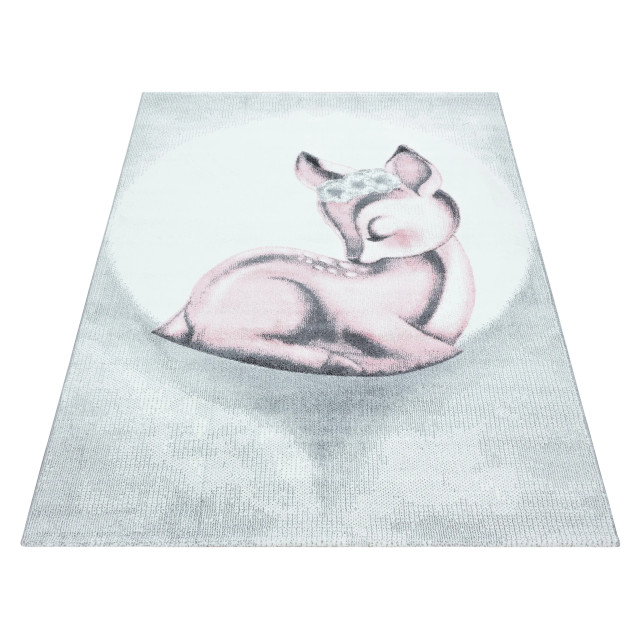 Muratap Bambi kinderkamer vloerkleed laagpolig grijs- 80x150 cm 1282790 large