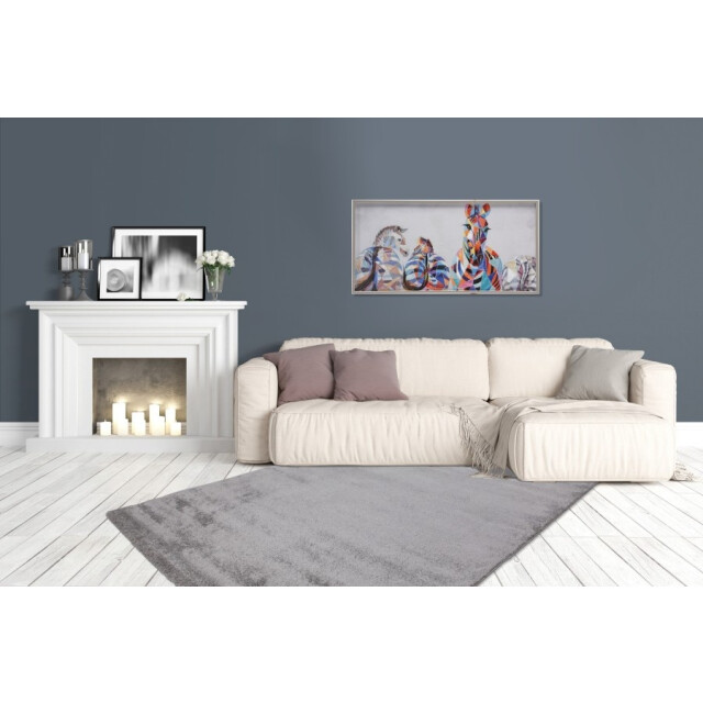 Muratap Velvet soft laagpolig effen vloerkleed fluweel zilver grijs- 200x290 cm 2780335 large