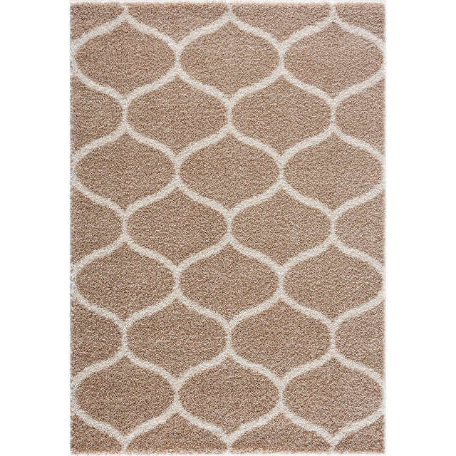 Muratap Madrid shaggy design vloerkleed creme hoogpolig- 80x150 cm 1751523 large