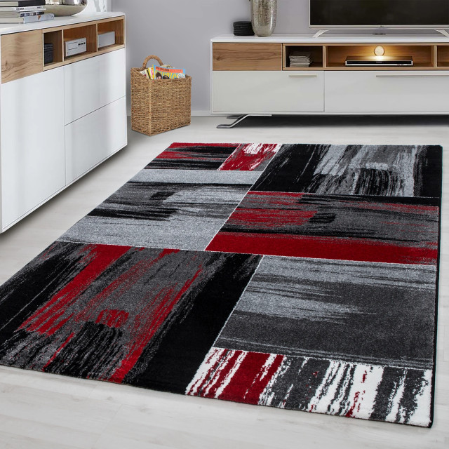 Muratap Basic collection modern vloerkleed / rood laagpolig- 80x150 cm 2592844 large