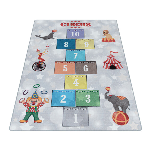Muratap Play vloerkleed kinderkamer circus hinkelen laagpolig 160x230 cm 1283495 large