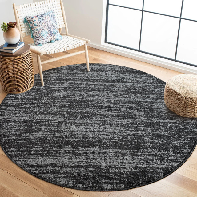 Muratap Relax oslo laagpolig effen vloerkleed rond modern tapijt grijs- 80 cm rond 2926009 large