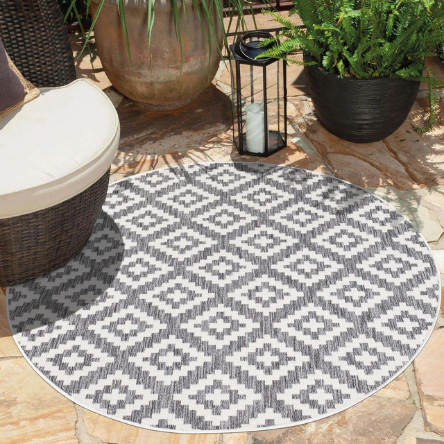 Muratap Sun in- & outdoor vloerkleed laagpolig 200 cm rond 2064869 large