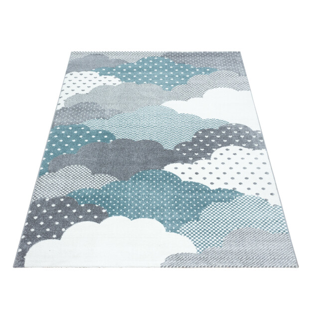 Muratap Bambi wolken kinderkamer vloerkleed laagpolig grijs- 80x150 cm 1282815 large