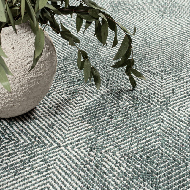 Muratap Duo binnen en buiten vloerkleed dubbelzijdig outdoor laagpolig tapijt 120 cm rond 2891644 large