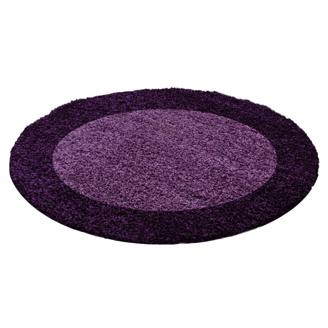 Muratap Basic rond shaggy kader vloerkleed hoogpolig- 160 cm rond 1128519 large