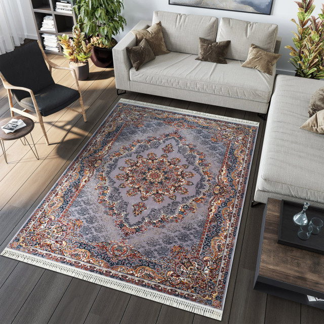 Muratap Isfahan oosters vloerkleed nain laagpolig klassiek vintage tapijt / multi- 300x400 cm 2909060 large