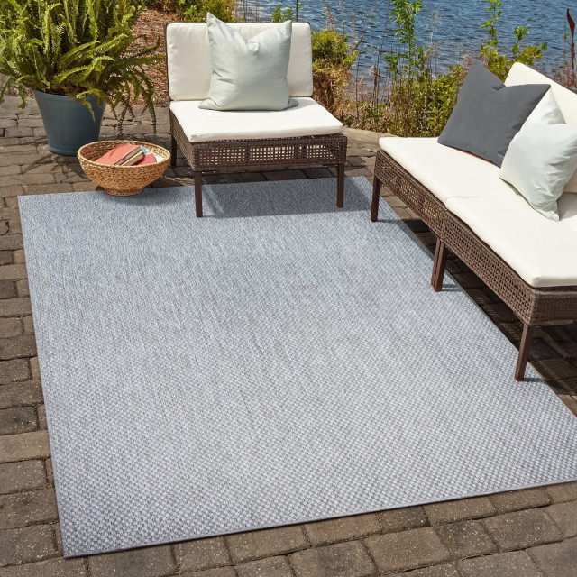 Muratap Uni binnen en buiten vloerkleed solid outdoor laagpolig tapijt 120x170 cm 2873404 large