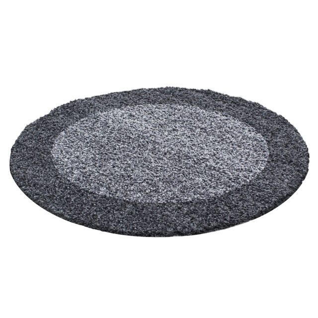 Muratap Basic rond shaggy kader vloerkleed hoogpolig- 200 cm rond 1128530 large