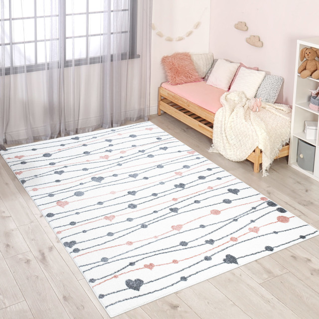 Muratap Vloerkleed hartjes laagpolig anime kids 120x170 cm 2387941 large