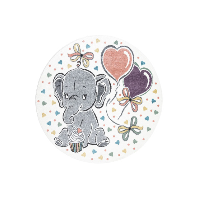 Muratap Vloerkleed baby olifant rond laagpolig anime kids 120 cm rond 2387949 large