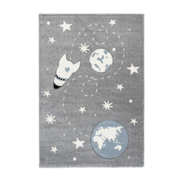 Muratap Amigo kinderkamer vloerkleed planeet laagpolig grijs- 120x170 cm 2818388 large