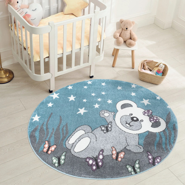 Muratap Vloerkleed teddy rond laagpolig anime kids 160 cm rond 2387909 large