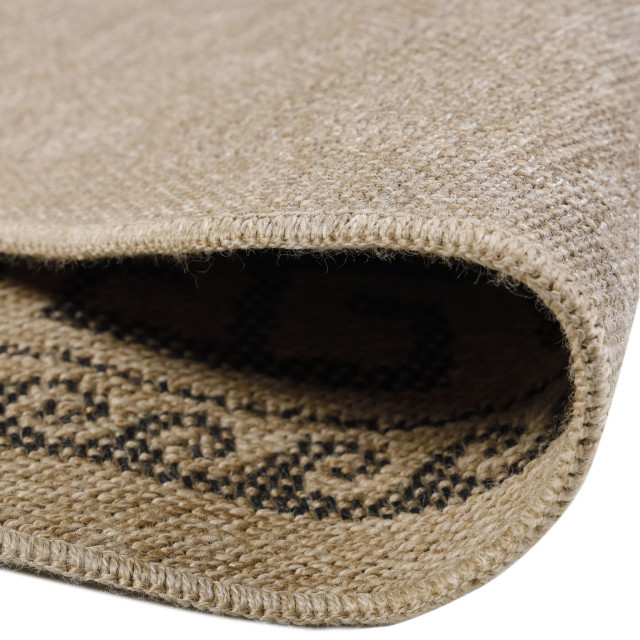 Muratap Natur vloerkleed floral rond buitenkleed sisal laagpolig indoor en outdoor 120 cm rond 2447459 large