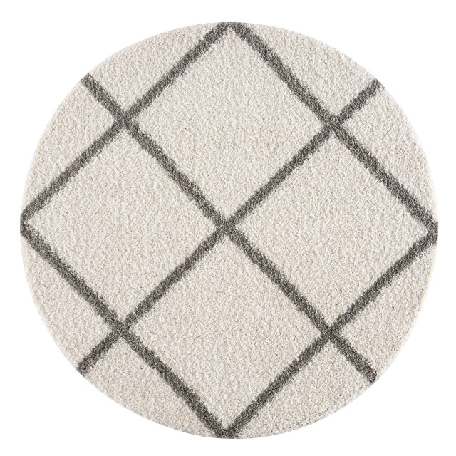 Muratap Madrid shaggy rond design vloerkleed hoogpolig- 80 cm rond 1279668 large