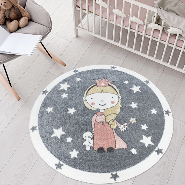 Muratap Vloerkleed princess rond laagpolig anime kids 120 cm rond 2387958 large