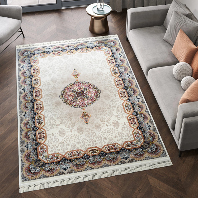 Muratap Isfahan oosters vloerkleed laagpolig klassiek vintage tapijt / multi- 300x400 cm 2912163 large