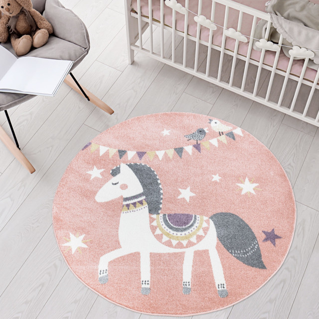 Muratap Vloerkleed pony rond laagpolig anime kids 160 cm rond 2387964 large