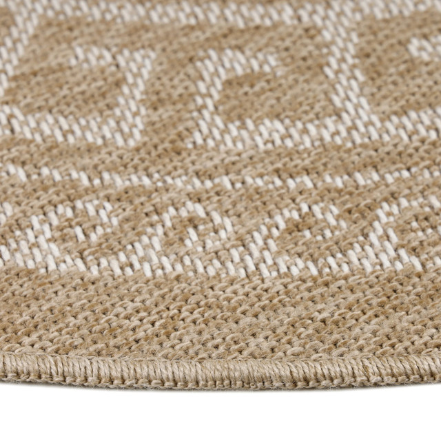 Muratap Natur vloerkleed garden rond buitenkleed sisal laagpolig indoor en outdoor 160 cm rond 2447464 large