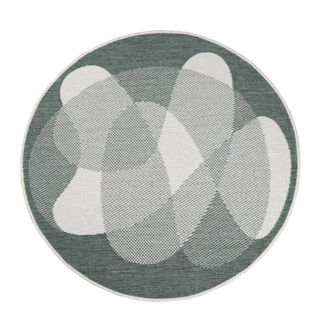 Muratap Duo binnen en buiten vloerkleed dubbelzijdig outdoor laagpolig tapijt 120 cm rond 2891686 large
