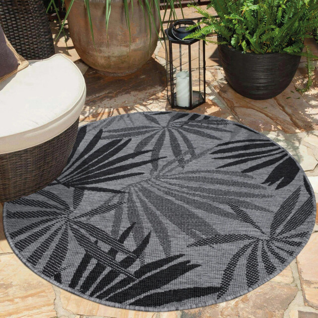 Muratap Outlet rond buitenkleed duo grijs dubbelzijdig- 160 cm rond 3246039 large